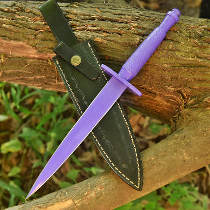 Custom Handmade Carbon Steel Dagger Knife 13" Full Tang