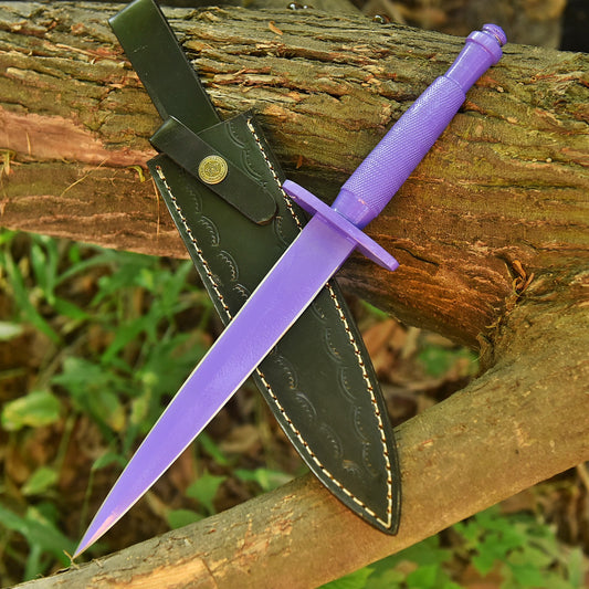 Custom Handmade Carbon Steel Dagger Knife 13" Full Tang
