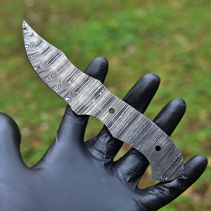 Full Tang Handmade Damascus Steel Blade Hunting Skinner Blank Blade