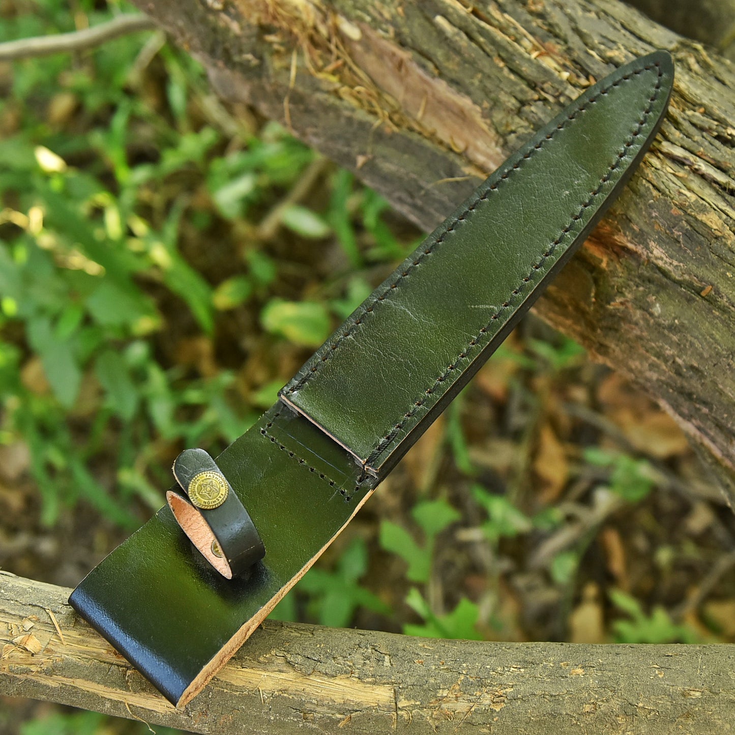 Premium Build Tactical Double Edge Blade Knife Leather Buffalo Sheath