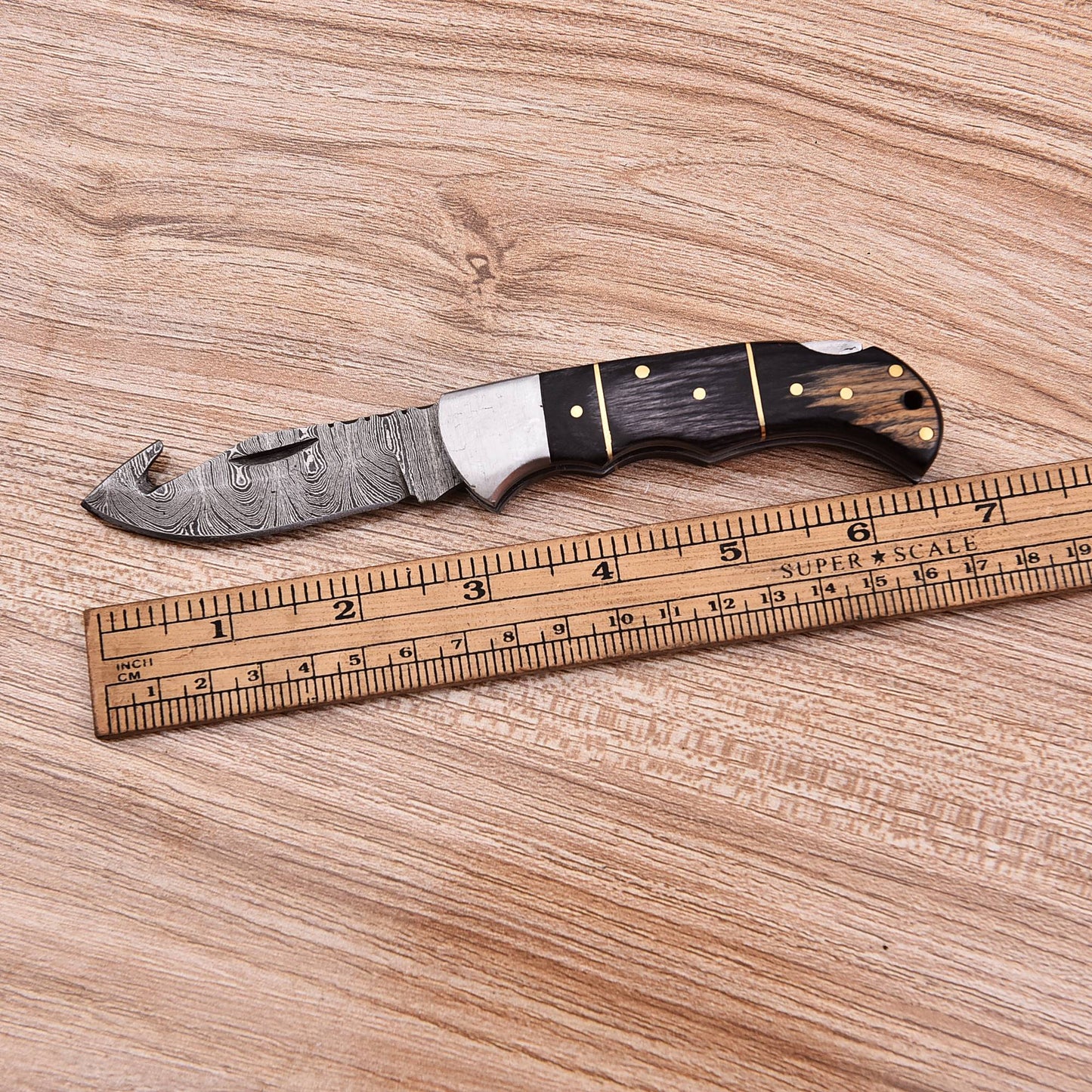 Custom Hand Forged EDC Damascus Steel Blade Folding Blade Pocket Knife