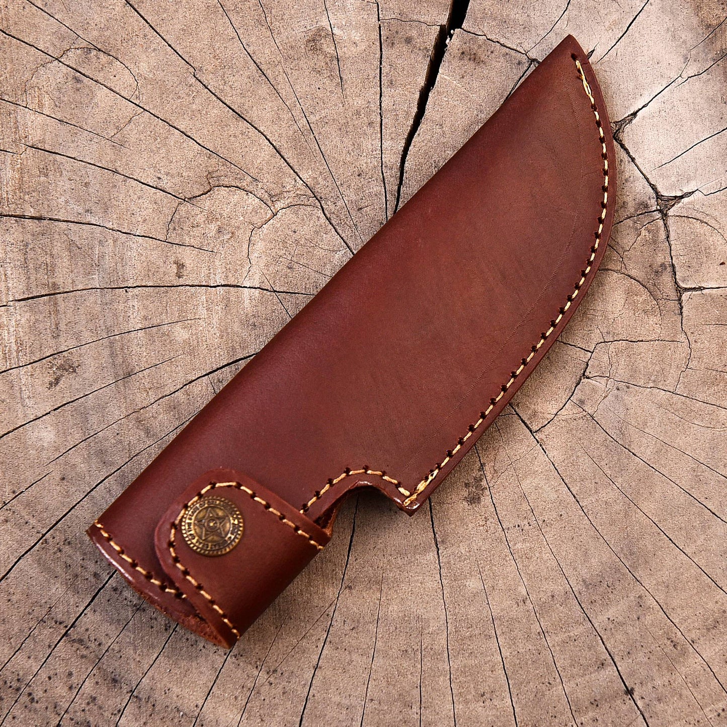 Handmade EDC Genuine Leather Fixed Blade Skinner Knife Sheath