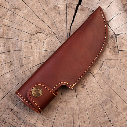Handmade EDC Genuine Leather Fixed Blade Skinner Knife Sheath