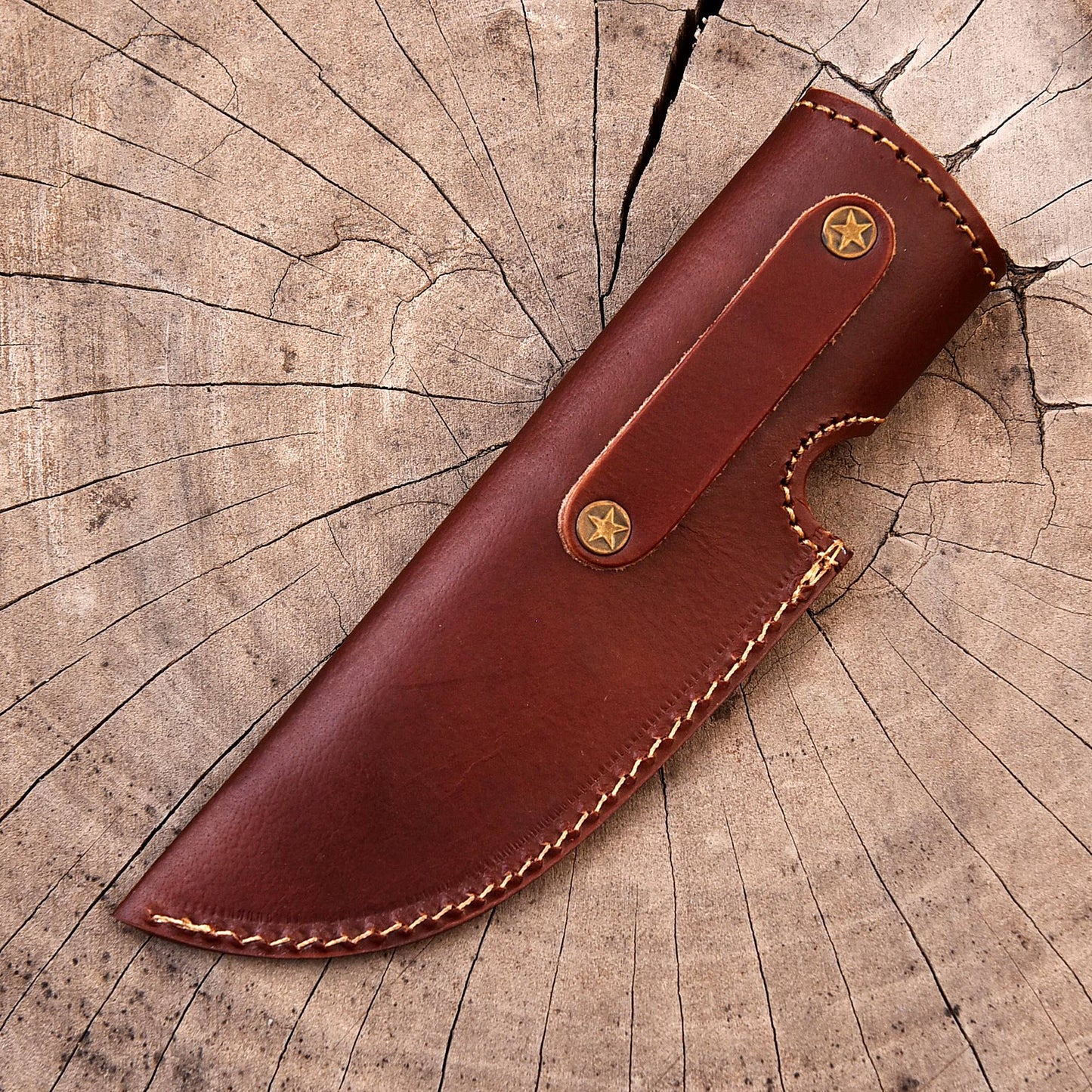 Handmade EDC Genuine Leather Fixed Blade Skinner Knife Sheath
