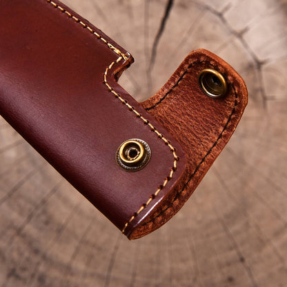 Handmade EDC Genuine Leather Fixed Blade Skinner Knife Sheath