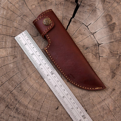 Handmade EDC Genuine Leather Fixed Blade Skinner Knife Sheath