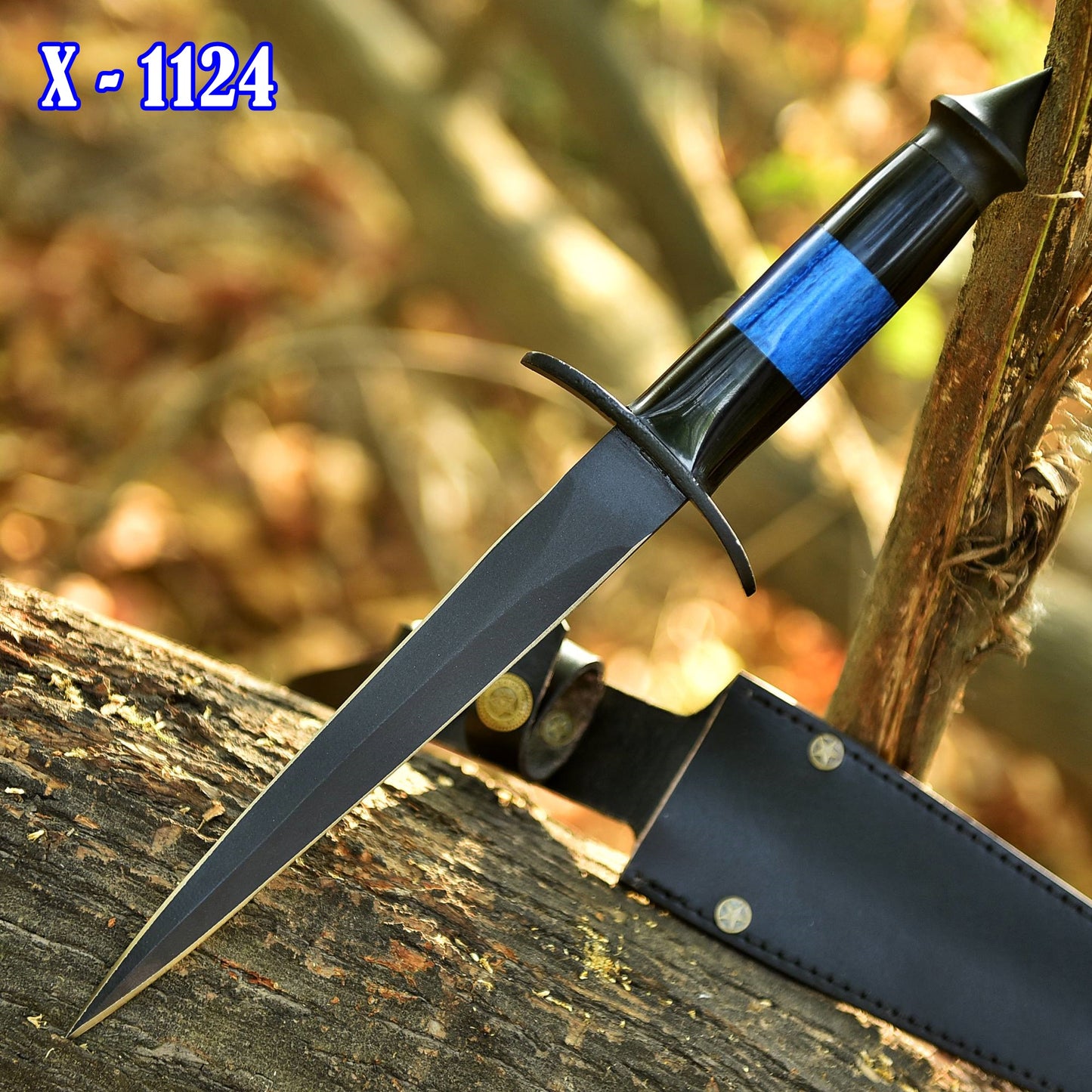 Elite Camping Handcrafted Carbon Steel Double Edge Blade Dagger Knife