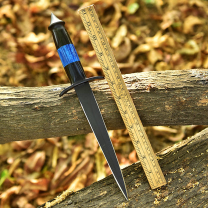 Elite Camping Handcrafted Carbon Steel Double Edge Blade Dagger Knife