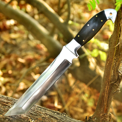 Custom Handmade Carbon Steel Tanto Blade Hunting Knife Micarta Handle