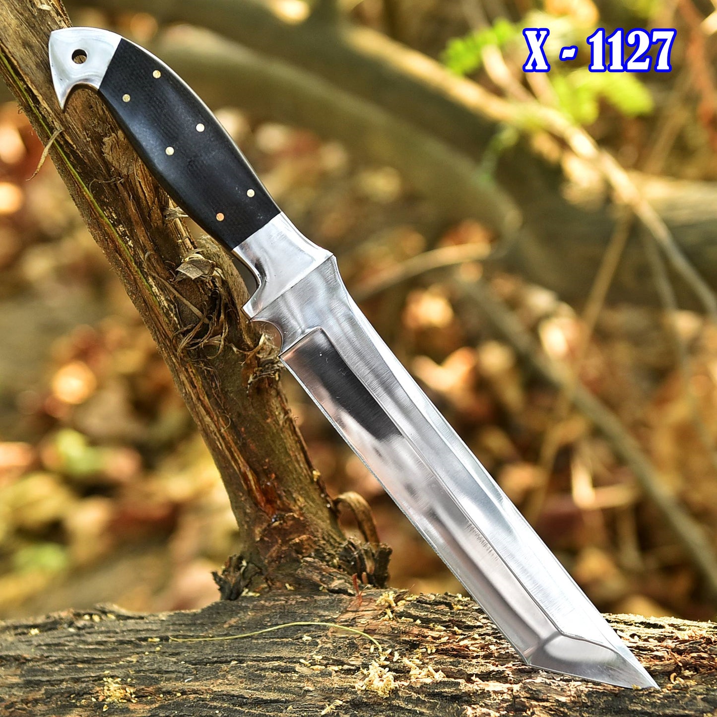 Custom Handmade Carbon Steel Tanto Blade Hunting Knife Micarta Handle