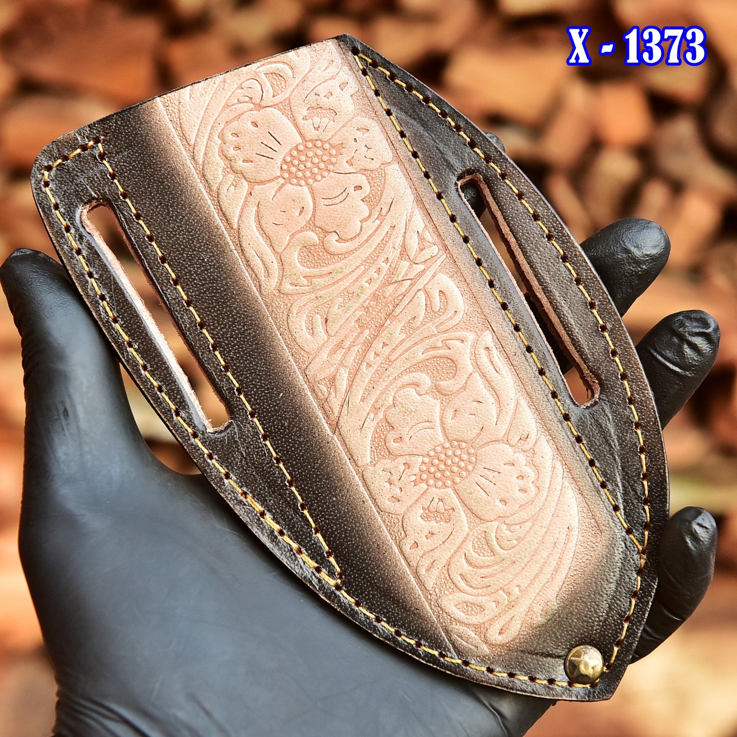 Custom Handmade Fixed Blade Knife Full Grain Leather Engraved Sheath