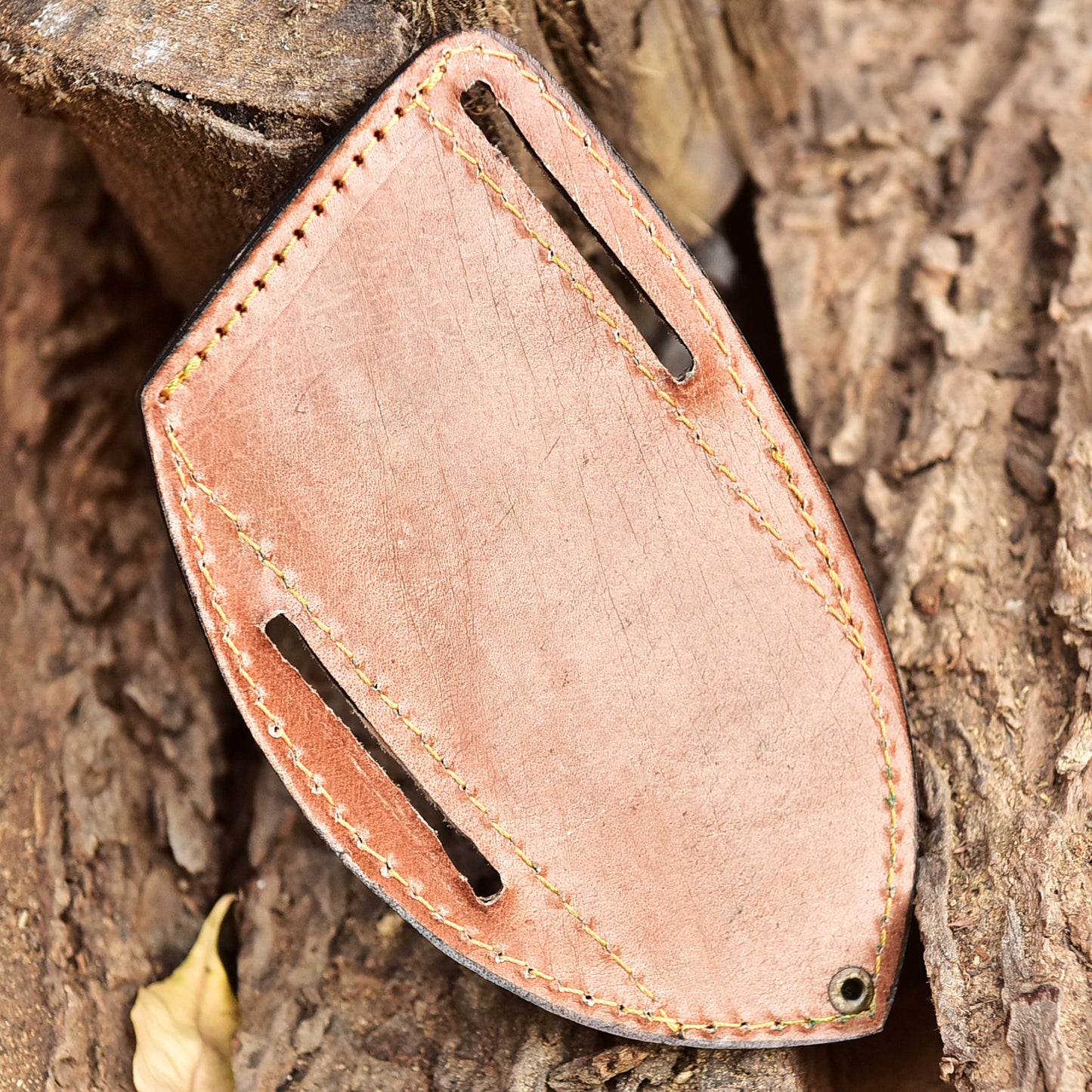 Premium Hand Stitched Outdoor Leather Folding Knife Engraved Sheath