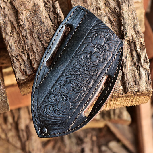High End Artisan Handmade Sheep Leather Fixed Blade Knife Sheath
