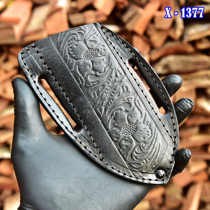 High End Artisan Handmade Sheep Leather Fixed Blade Knife Sheath