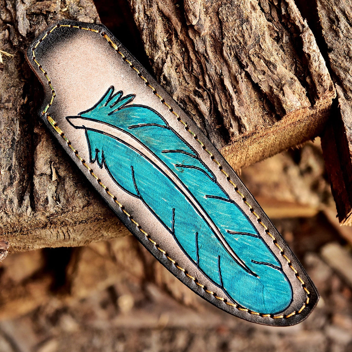 Custom Handmade Fix Blade Knife Genuine Leather Collector Edition Sheath