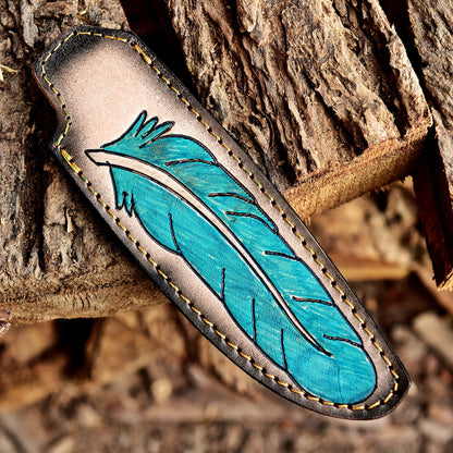 Custom Handmade Fix Blade Knife Genuine Leather Collector Edition Sheath