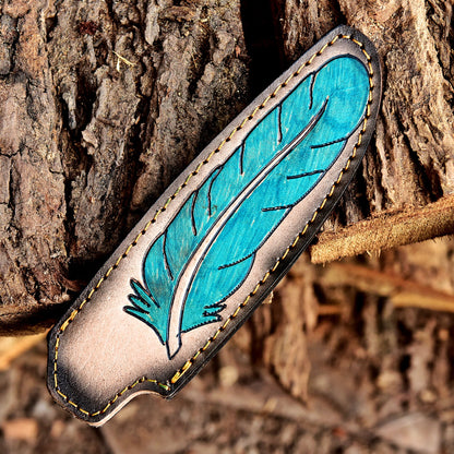 Custom Handmade Fix Blade Knife Genuine Leather Collector Edition Sheath