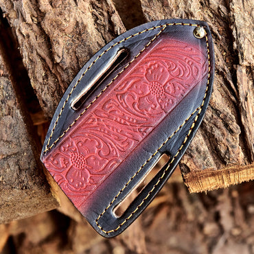 Rust Protection Master crafted Hand Stitched Buffalo Leather Folding Knife Sheath