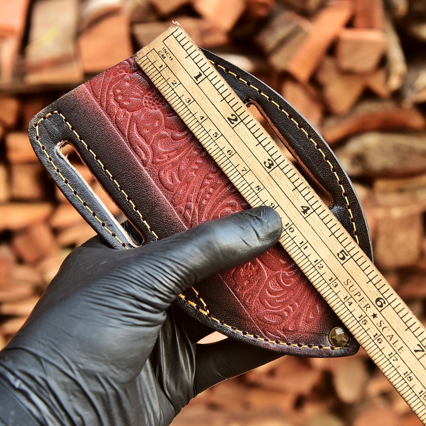 Rust Protection Master crafted Hand Stitched Buffalo Leather Folding Knife Sheath