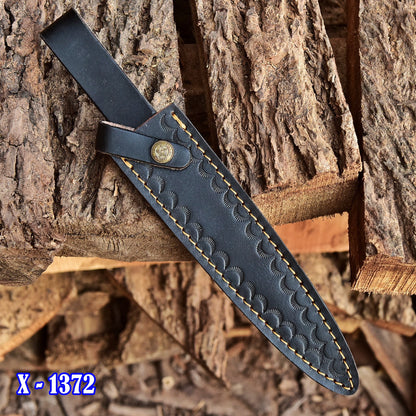 Custom Rust Protection Handmade Fixed Double Edge Blade Knife Sheath