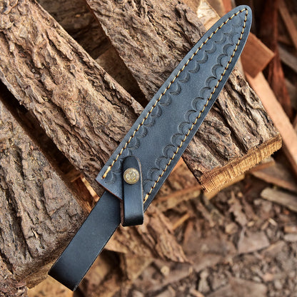 Custom Rust Protection Handmade Fixed Double Edge Blade Knife Sheath