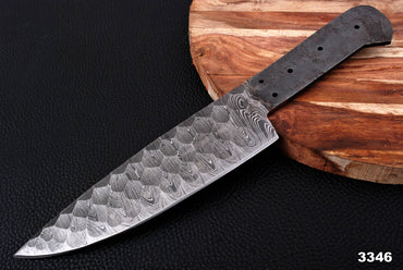 Damascus Chef Knife Blank Blade for Knife Making x-147