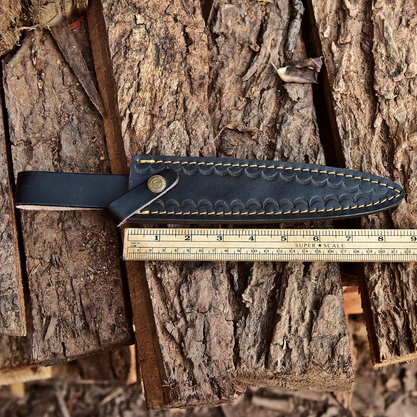 Custom Rust Protection Handmade Fixed Double Edge Blade Knife Sheath