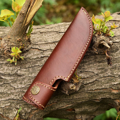 Handmade EDC Genuine Leather Fixed Blade Skinner Knife Sheath