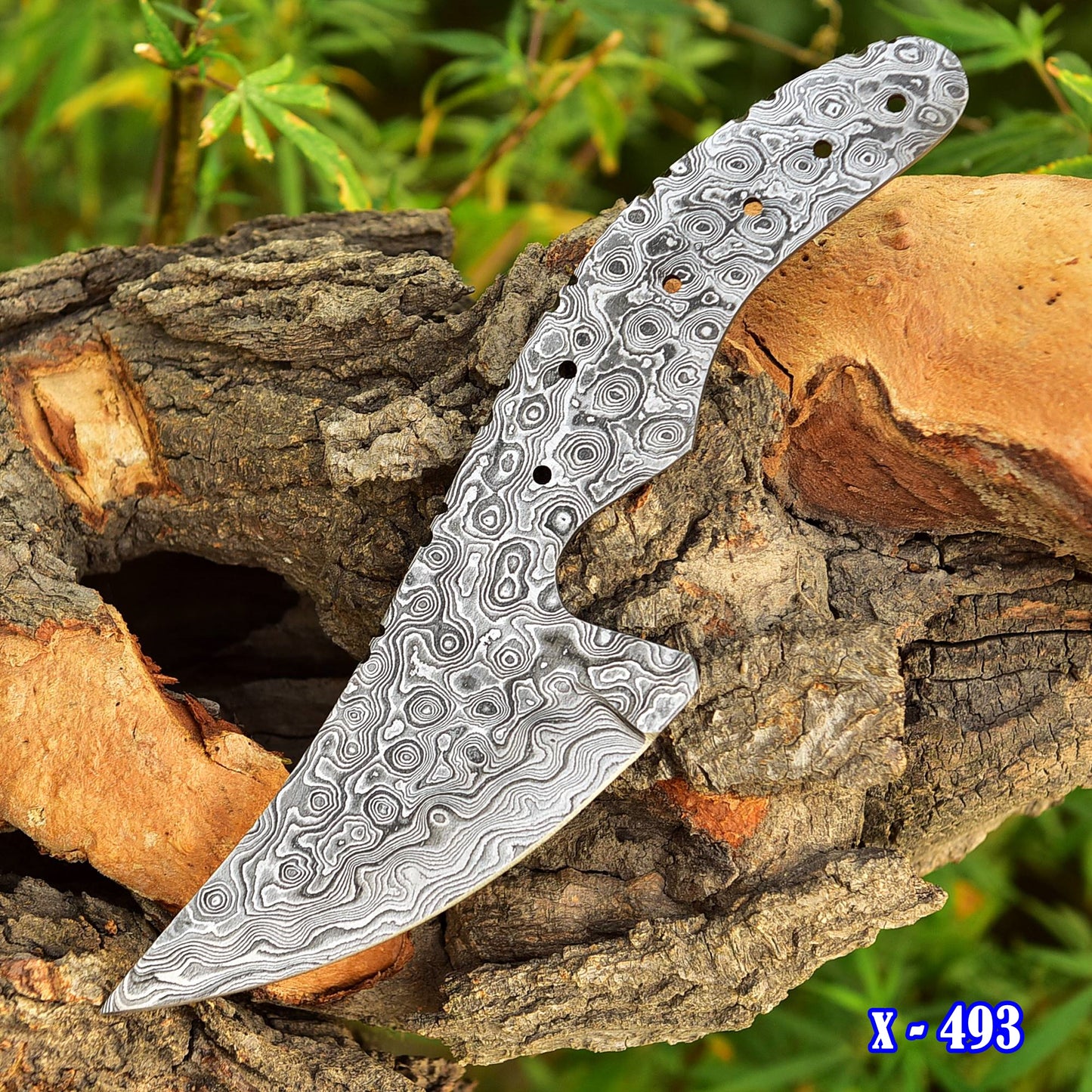 Custom Handmade Damascus Steel Blade Full Tang Skinner Blank Blade