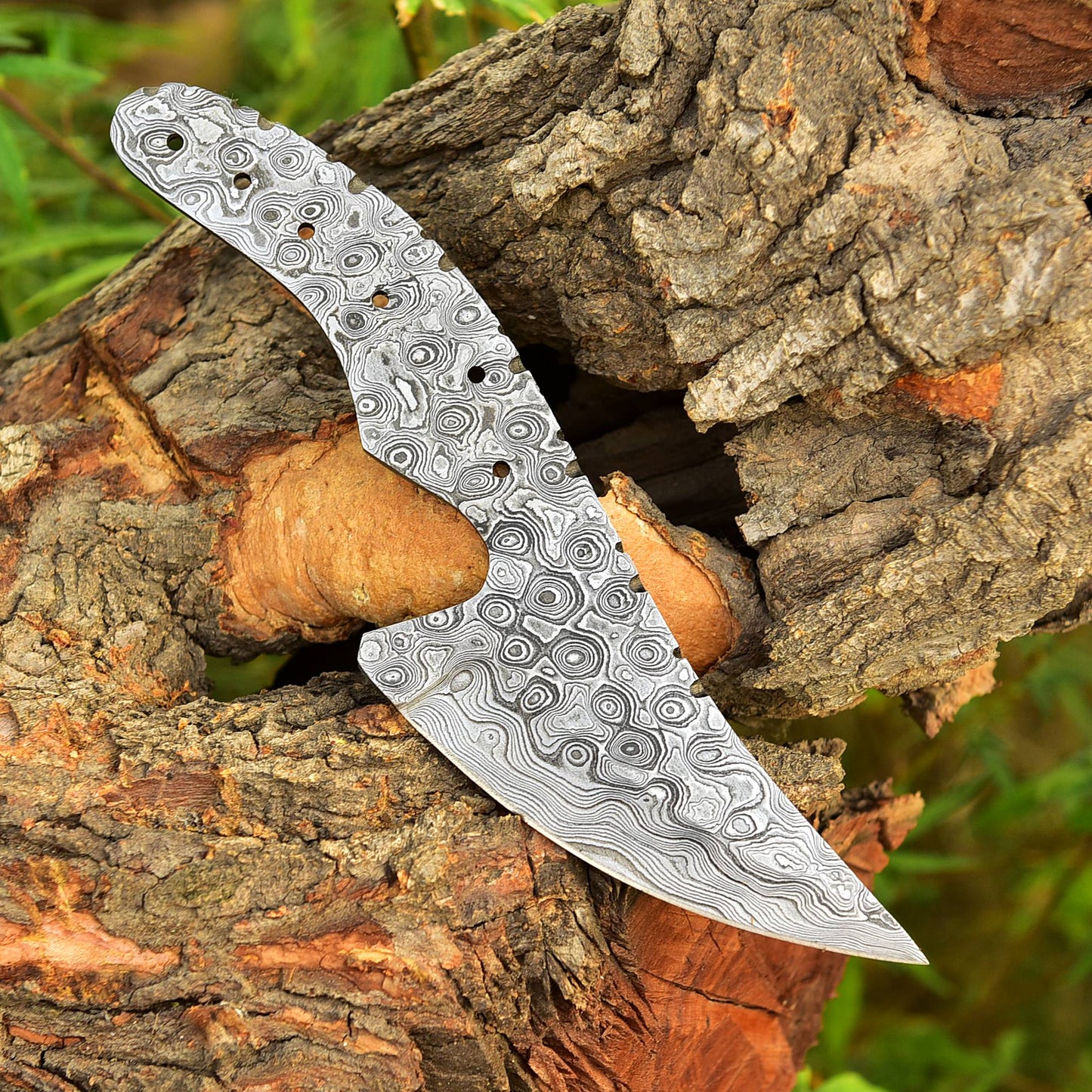 Custom Handmade Damascus Steel Blade Full Tang Skinner Blank Blade