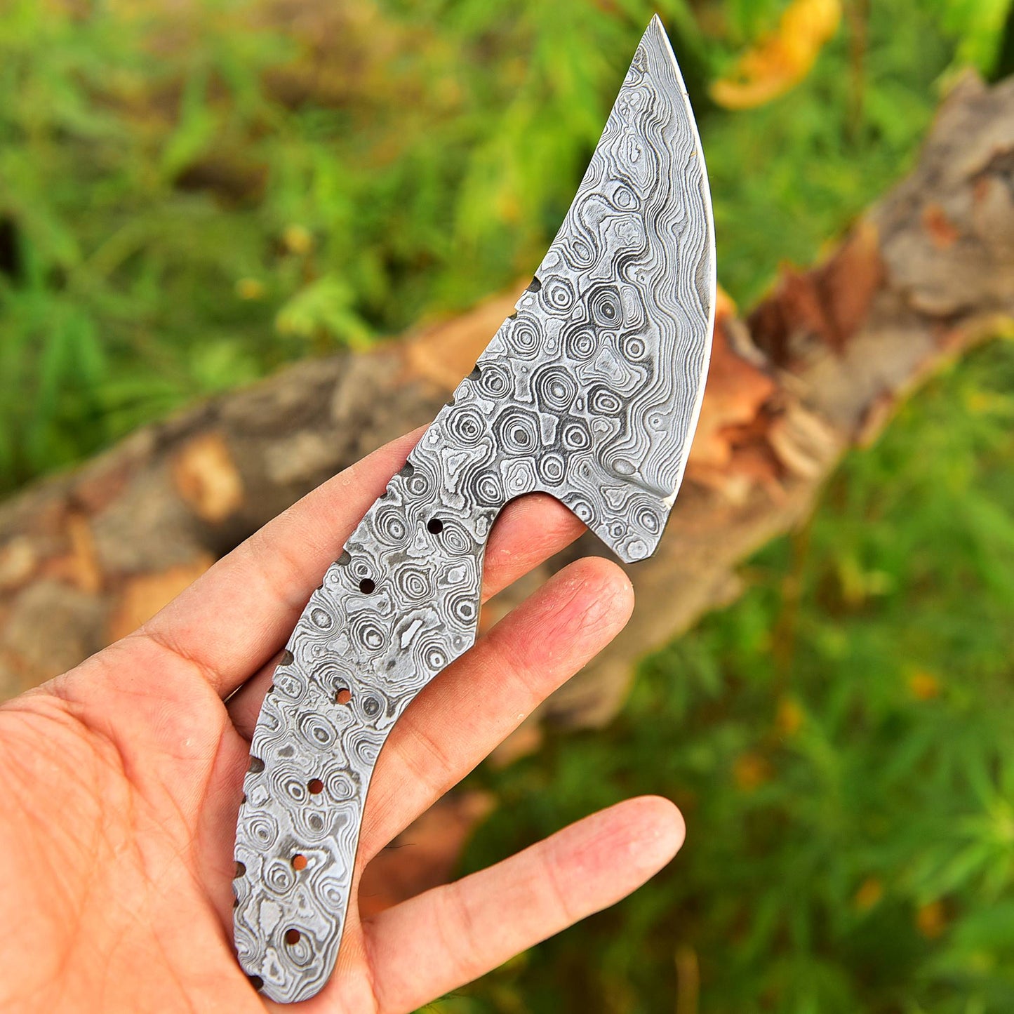 Custom Handmade Damascus Steel Blade Full Tang Skinner Blank Blade