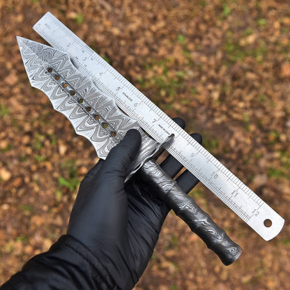 Custom Handmade Damascus Steel Double Edge Dagger Knife Damascus Handle
