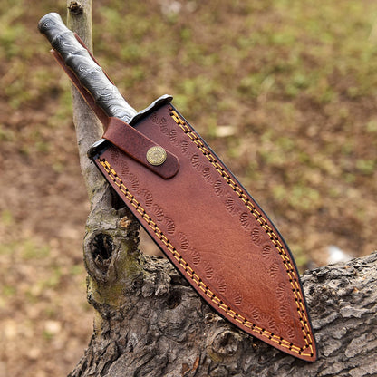 Custom Handmade Damascus Steel Double Edge Dagger Knife Damascus Handle