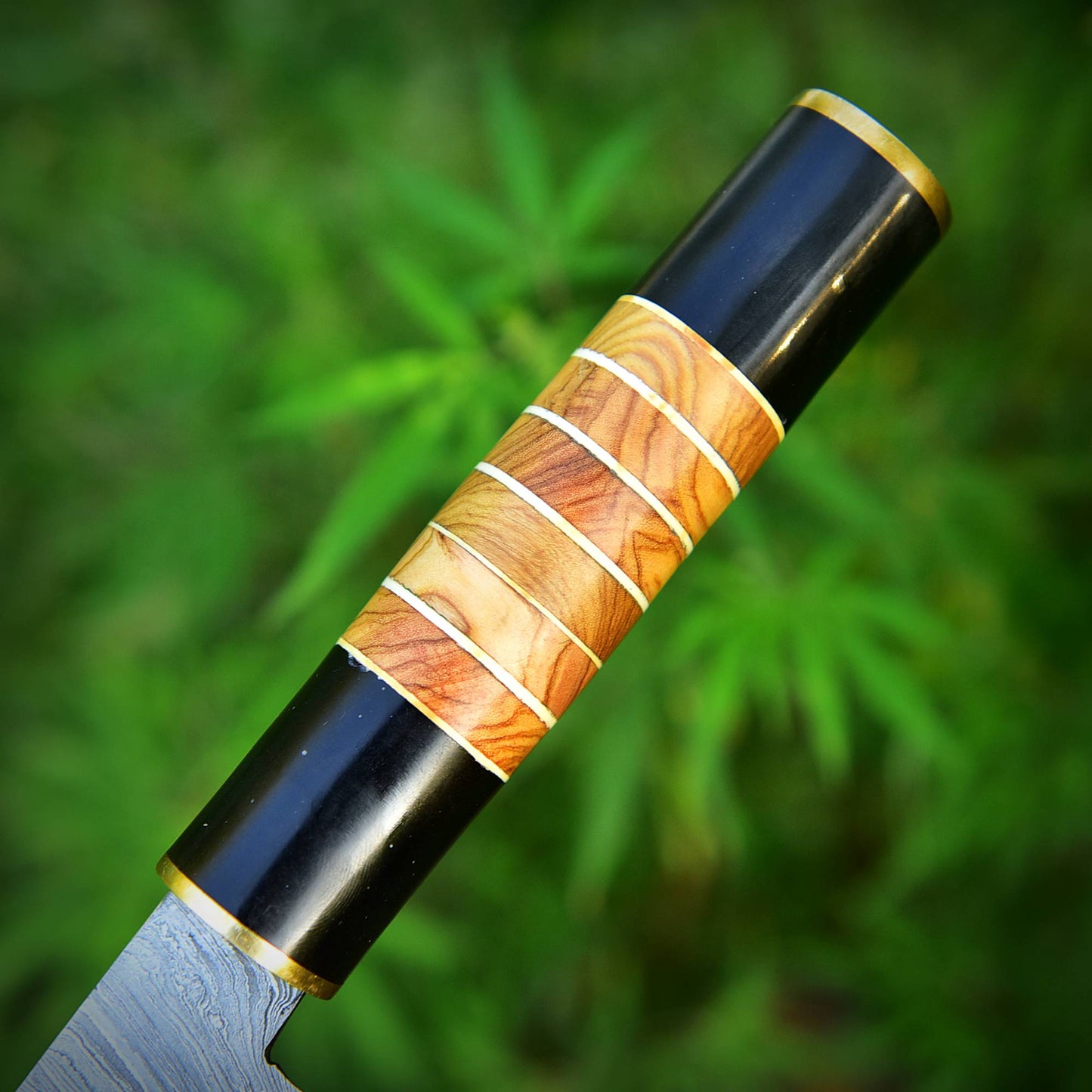 Handmade Damascus Steel Chef Knife Kitchen Knife Wood Resin Handle