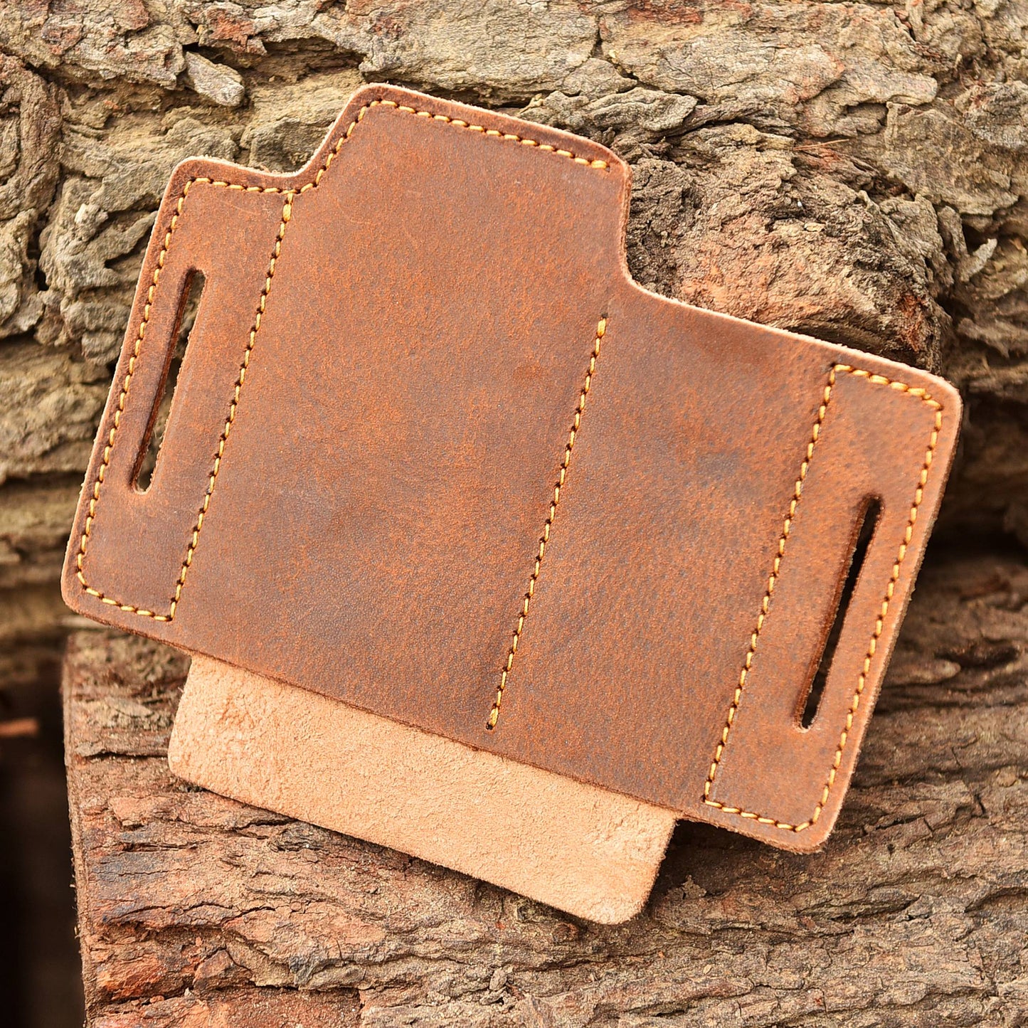Custom Handmade Top Grain Leather Folding Knife Sheath