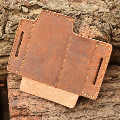 Custom Handmade Top Grain Leather Folding Knife Sheath