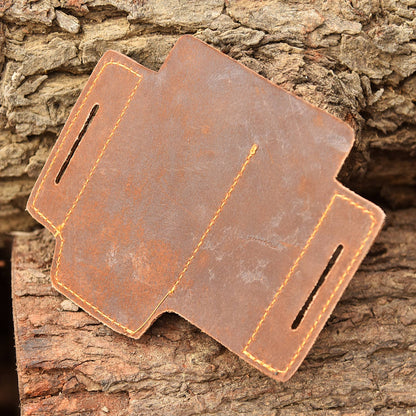 Custom Handmade Top Grain Leather Folding Knife Sheath