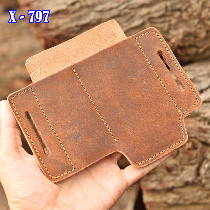 Custom Handmade Top Grain Leather Folding Knife Sheath