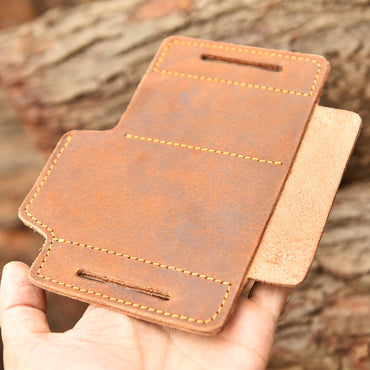 Custom Handmade Top Grain Leather Folding Knife Sheath