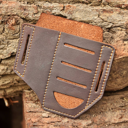 Handcrafted Top Grain Leather EDC Folding Knife Protection Sheath