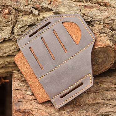 Handcrafted Top Grain Leather EDC Folding Knife Protection Sheath