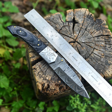 Luxury Handmade Damascus Steel Folding Knife Outdoor Adventure Tool