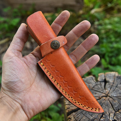 Premium Handmade Full Grain Leather Fixed Blade Knife Belt Carry Sheath