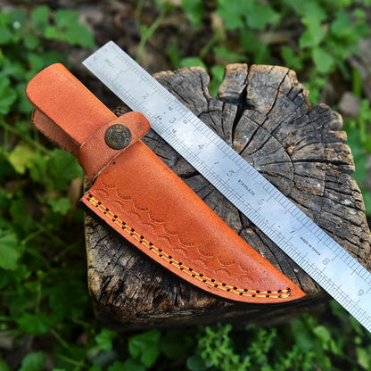 Premium Handmade Full Grain Leather Fixed Blade Knife Belt Carry Sheath