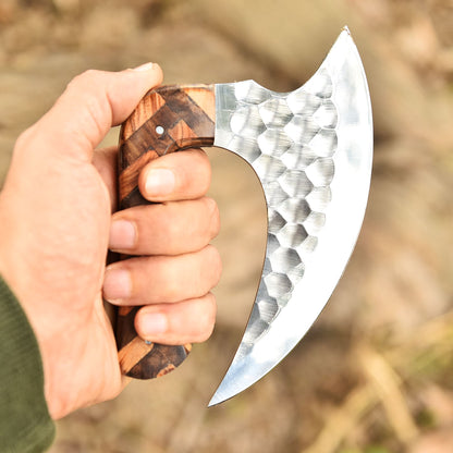 Luxury EDC Handmade Carbon Steel D2 Blade Alaska Knife  With Sheath