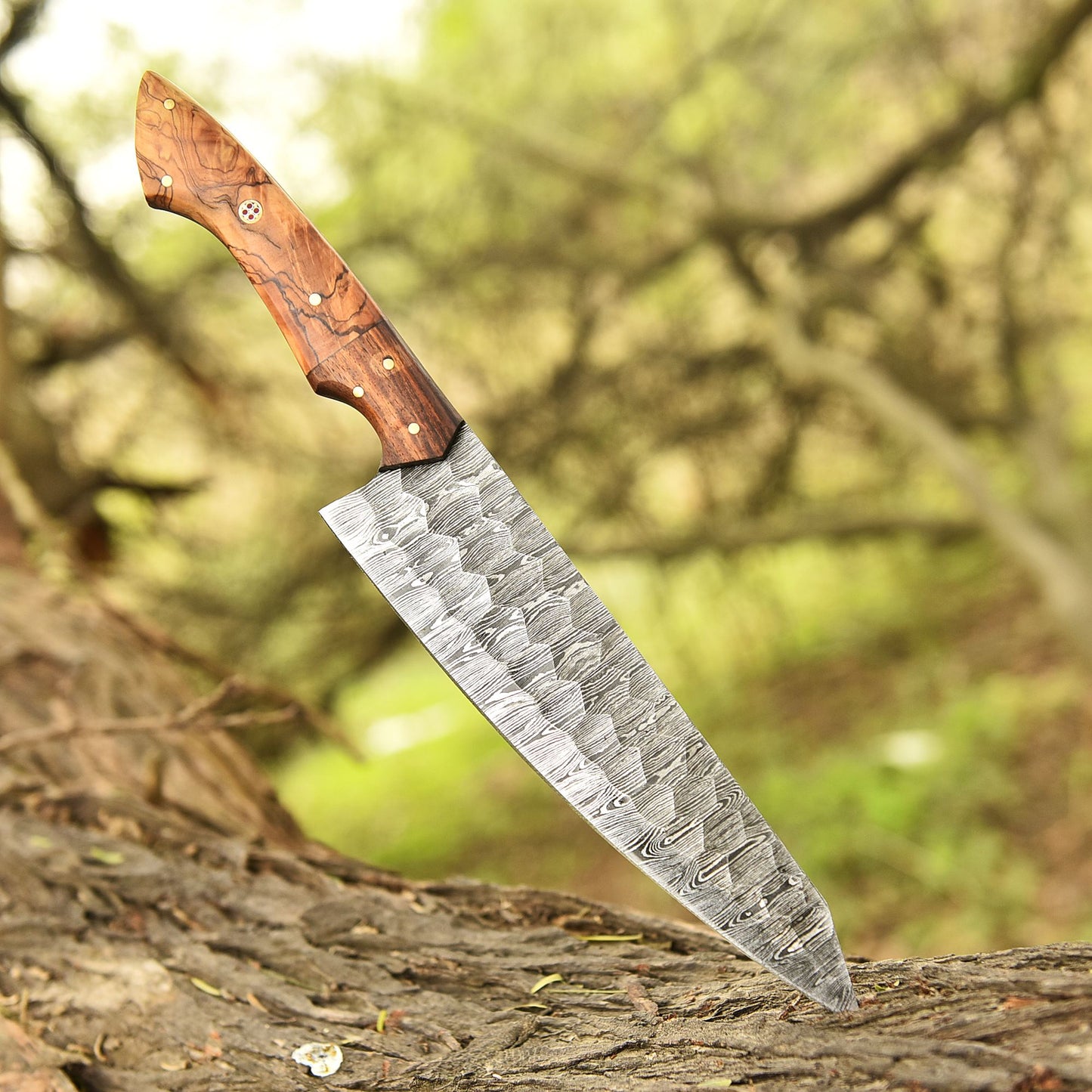 Artisan Damascus Steel Blade Chef Knife Professional Kitchen Tool