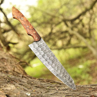 Artisan Damascus Steel Blade Chef Knife Professional Kitchen Tool