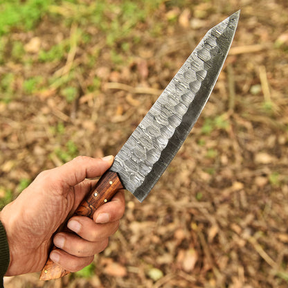 Artisan Damascus Steel Blade Chef Knife Professional Kitchen Tool