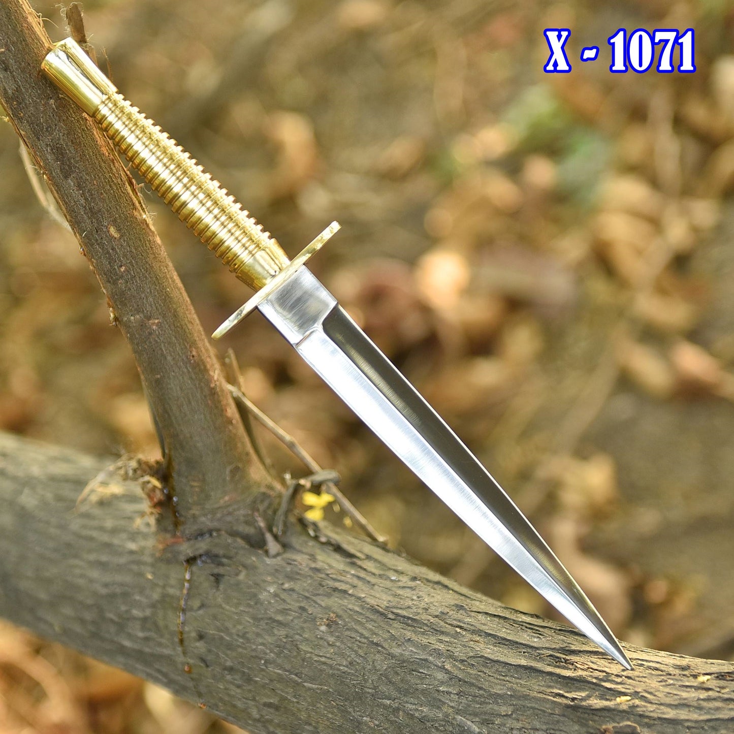 Elite EDC Handmade Double Edge Carbon Steel Dagger Knife Brass Handle