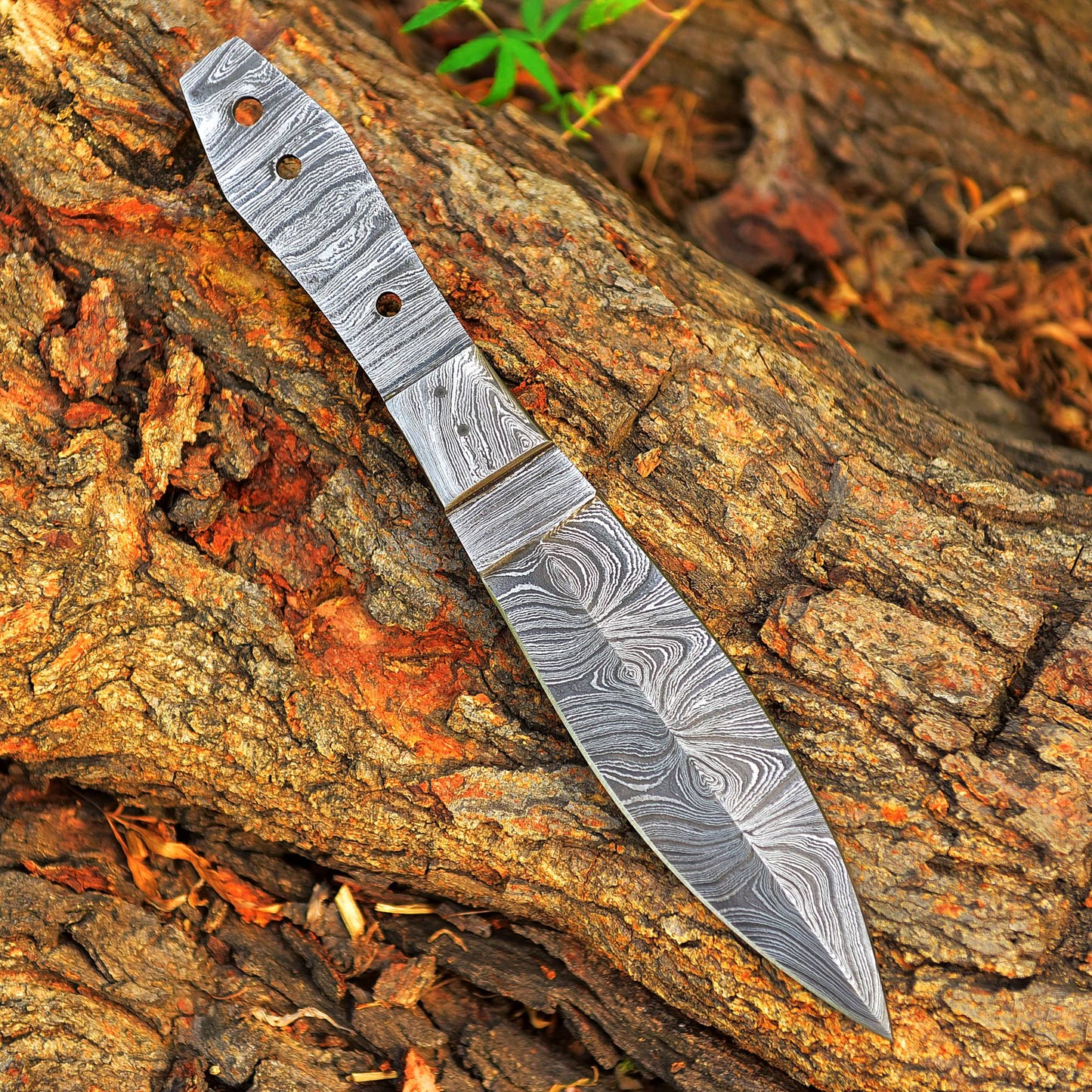 Custom Forged Damascus Steel Full Tang Dagger Knife Blank Blade